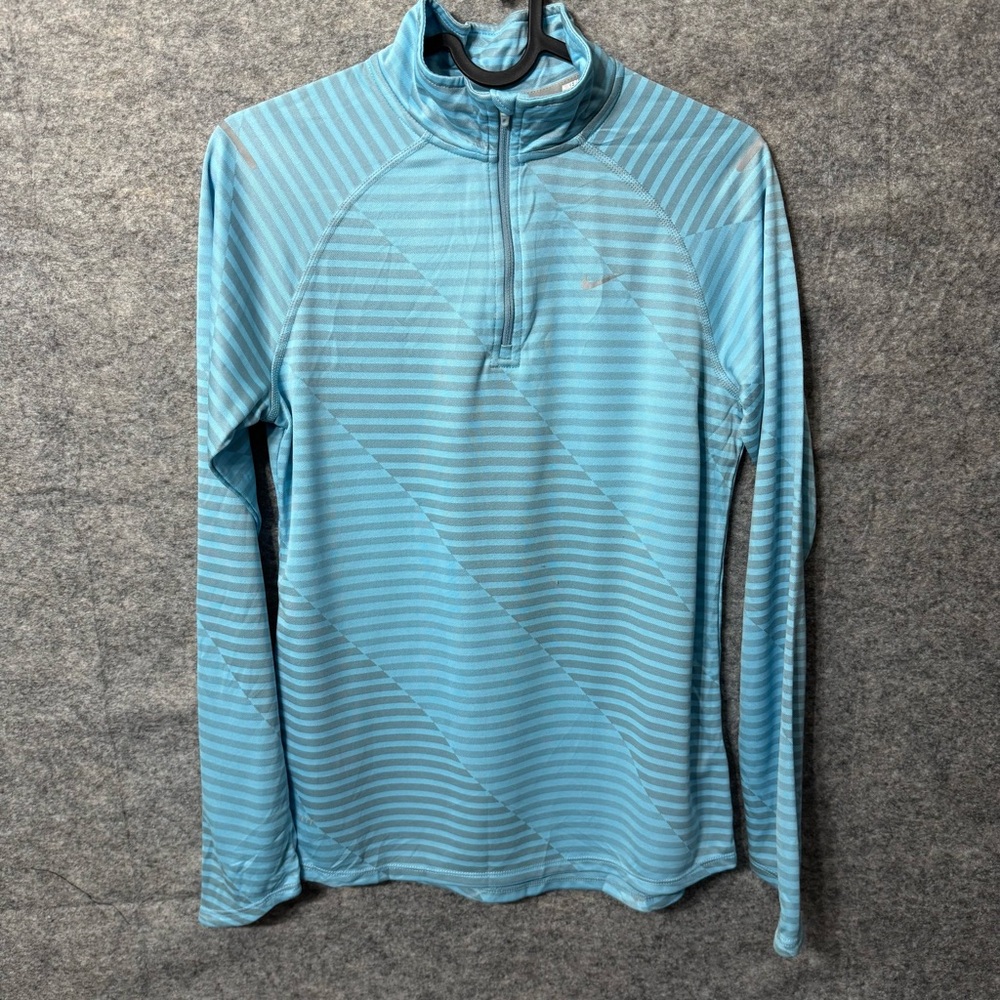 Nike Dri-Fit Blue Running 1/4 Zip Pullover Girls Size XL Athletic Run